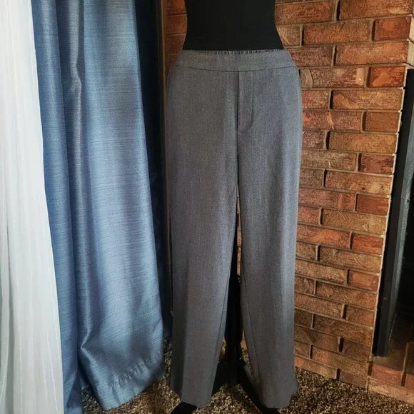 Banana Republic Hayden Pant - Gray, Elastic Back, Ankle Length - Size 10 - Picture 4 of 15